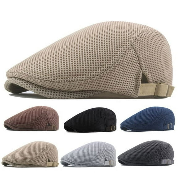 Cheers.US Polyester Newsboy Hats for Men Flat Cap Cotton Adjustable Breathable Irish Cabbie Ivy Driving Gatsby Hunting Hat