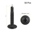 thumbnail image 2 of Uxcell #8 x 1" Carbon Steel Phillips Head Self Tapping Screws Black 50 Pack, 2 of 4