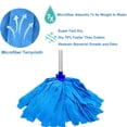 thumbnail image 3 of Un bastón Mop EaseYourDay con dos cabezales de tela de microfibra azules, 3 of 6