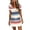 Colour Blue, variant on Womens Short Sleeves Dress Summer Causal Striped Dresses for Women Drawstring Waist Sundresses with Pockets S-3XL