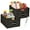 Black, variant on Best Choice Products Set of 2 16in Woven Water Hyacinth Pantry Baskets w/ Chalkboard Label, Chalk Marker - Natural