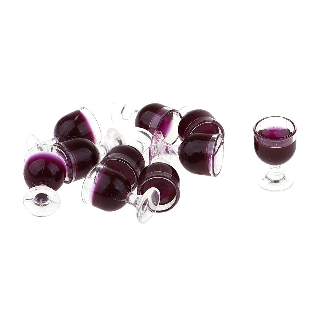 20pcs Miniature Wine Glasses Goblet Kitchen for 1/12 Dolls House Furniture 