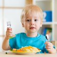 thumbnail image 5 of Juego de tenedor y cuchara para bebé, 4 piezas de tenedor y cuchara para niños, de acero inoxidable de fácil agarre, perfecto para el aprendizaje de los niños pequeños, 5 of 5