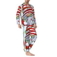 thumbnail image 2 of Lsque Funny Christmas Gnome Pattern Long Sleeve Pajama Set for Men - Soft 2-Piece Sleepwear and Loungewear Set with Pockets, Comfy Nightwear-Small, 2 of 7