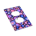 thumbnail image 7 of DouZhe 1-Gang Duplex Outlet Cover, Psychedelic Blue Circles Rounds Decorative Wall Plates, 7 of 7