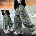 thumbnail image 2 of Byoo Toddler Boys Cargo Trousers Regular High Elastic Waist Wide Leg Pants for Children Comfy Active Trousers, 2 of 7