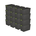 thumbnail image 1 of Sterilite Boîte de Rangement 35 Gallons avec Couvercle à Loquet, Gris (16 Pack, 1 of 6