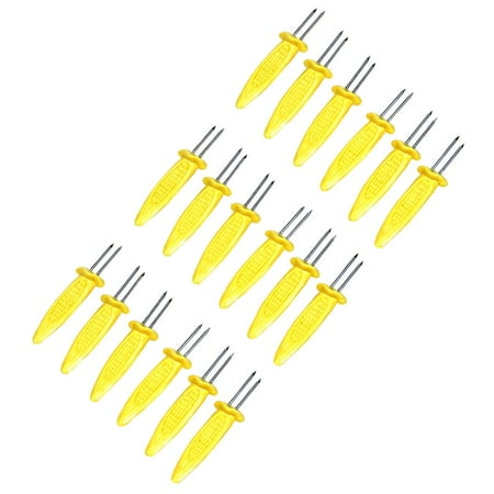 

Chef Craft 6pc Jumbo Corn Holders Cob Skewers Set with Stainless Steel Pins 3 Packs