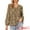 Light Brown, variant on DARING DIVA Women's V Neck Floral Casual Long Sleeve Blouse XS Light Brown