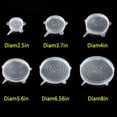 thumbnail image 3 of Tapas elásticas de silicona reutilizables, cubiertas de cuencos de silicona, 6 tamaños diferentes de tapas de silicona para alimentos (transparente y azul), 12 Uds., 3 of 5