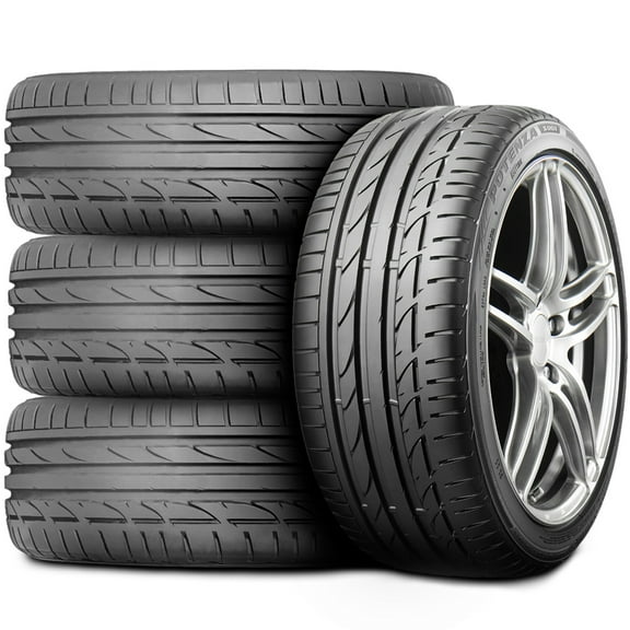 Set of 4 (FOUR) Bridgestone Potenza S001 RFT 245/45R19 102Y XL Performance Tires Fits: 2010-14 Ford Mustang GT, 2014-16 Chevrolet Impala LTZ