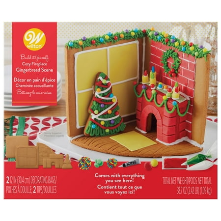 - Wilton Build-it-Yourself Gingerbread Scene Decorating Kit, Interior Christmas Scene