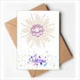 thumbnail image 1 of Lotus Open Pure Mind Art Deco Fashion Welcome Back Greeting Cards Envelopes Blank, 1 of 3