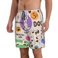 thumbnail image 2 of Kll Dog Doing Yoga Men'S Casual Summer Beach Shorts Hawaiian Shorts With Pockets-Large, 2 of 9