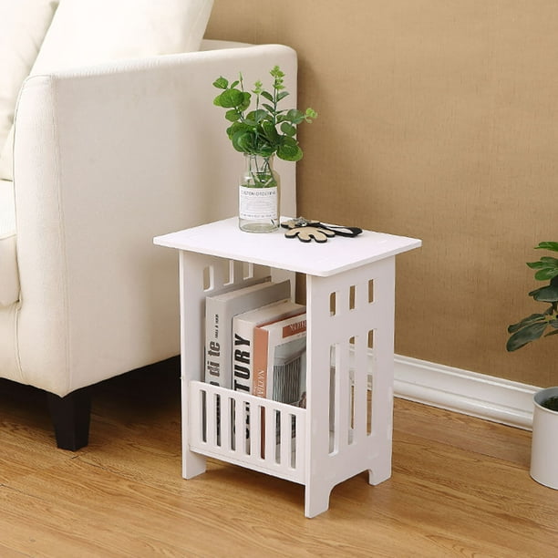 End Table,Cute Nightstands Small Tables for Small Spaces White