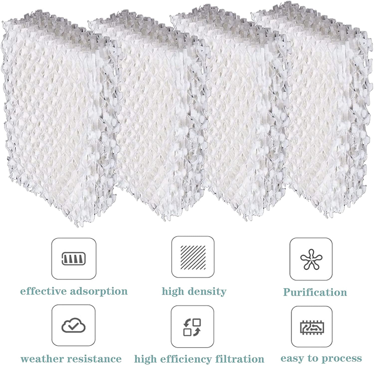 Hakled WF813 Humidifier Wick Filter Replacement, Compatible with ReliOn and ProCare, 4 Pack