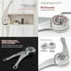 thumbnail image 3 of 2 Packs Silvery Folding Support Hinge Lid Stay with Lid Lift Up Stay Buffer Damper for Wardrobe Cabinets Door Toy Box, 3 of 5