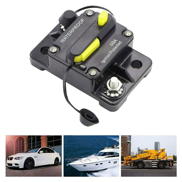 Disyuntor de 30-300 AMP shamjiam para sistema de audio Montaje en superficie 12V-48VDC 60A cortacircuitos