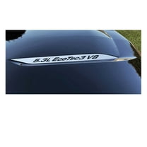 Chevy Silverado Silver 5.3L EcoTec3 V8 Hood Lettering Decals 2019-2026 Set of 2 GM Licensed