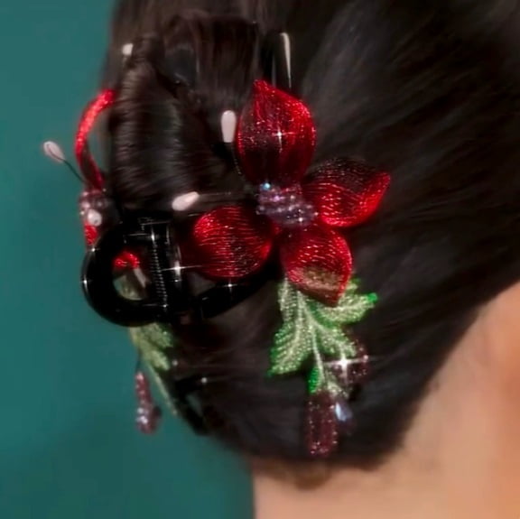 Handcrafted Flower Hair Clip - Elegant Design for Daily Wear, Work, and Dates