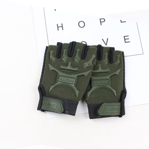 Half Finger Cycling Gloves Bike Riding Gloves Workout Gloves for Weight Lifting Fitness Cycling Gym Training with Grip Pads for Teen Black One Size