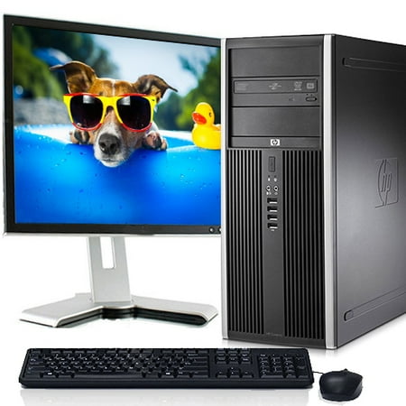 - HP Elite Tower Desktop PC System Windows 10 Core 2 Duo Processor 4GB Ram 250GB Hard Drive with a 19