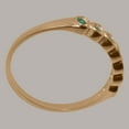thumbnail image 4 of LBG British Made 14k Rose Gold ring with Natural Emerald Womens Eternity Ring - 33 size options - Size 11, 4 of 9