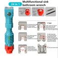 thumbnail image 2 of LJDTTXS 24-in-1 Multifunctional Faucet and Sink Wrench - Labor-Saving Plumbing Tool with Precision Slot Design for Tight Spaces, For Kitchen, Bathroom, Toilet, and Sink Repairs (24 in 1 Blue) 102, 2 of 3