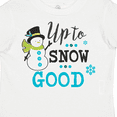 thumbnail image 4 of Inktastic Up to Snow Good with Snowman and Snowflakes Boys or Girls Toddler T-Shirt, 4 of 5