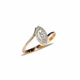 thumbnail image 5 of HeartsAndYou 1ct Engagement Ring for Women Round Cut Moissanite Swirl Twist Halo 18k Yellow Gold Over Silver, 5 of 6