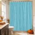 thumbnail image 2 of Pure Color Shower Curtain, Waterproof Shower Curtains for Bathroom, Contemporary Simple Linen Texture Turquoise Washable Fabric Bathtub Curtain Set Bath Decor with 12 Hooks 48"x72", 2 of 8