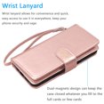 thumbnail image 6 of Tekcoo for iPhone 17 Air Case Wallet with ID Credit Card Holder for Women Men, Detachable Magnetic PU Leather Flip Wallet Phone Case for iphone 17 Air 6.5" with Strap Kickstand Cover, Pink, 6 of 7