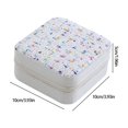 thumbnail image 3 of Meitianfacai Storage Travel Portable Jewelry Storage Box Earrings Ring Small Jewelry Box Beautiful And Stylish Small Portable Multi Grids Storage Built In Soft, White, 3 of 6
