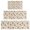 Beige Cow Flower, variant on White Cow Strawberry Heart Pattern Kitchen Rugs Sets Of 3,Kitchen Runner Rugs Non Skid Washable,Decorative Kitchen Floor Mats for Kitchen,Sink,Laundry,17"x30" 17"x47" 17"x59"