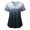 Gray, variant on UPPADA Nursing Tops For Women ,Women's Summer V Neck Care Working Uniform Loose Fit Gradient Short Sleeve Scrub_Tops With Pockets