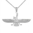 thumbnail image 2 of FARAVAHAR PENDANT NECKLACE IN WHITE GOLD :  14K  Pendant with 22" chain, 2 of 2