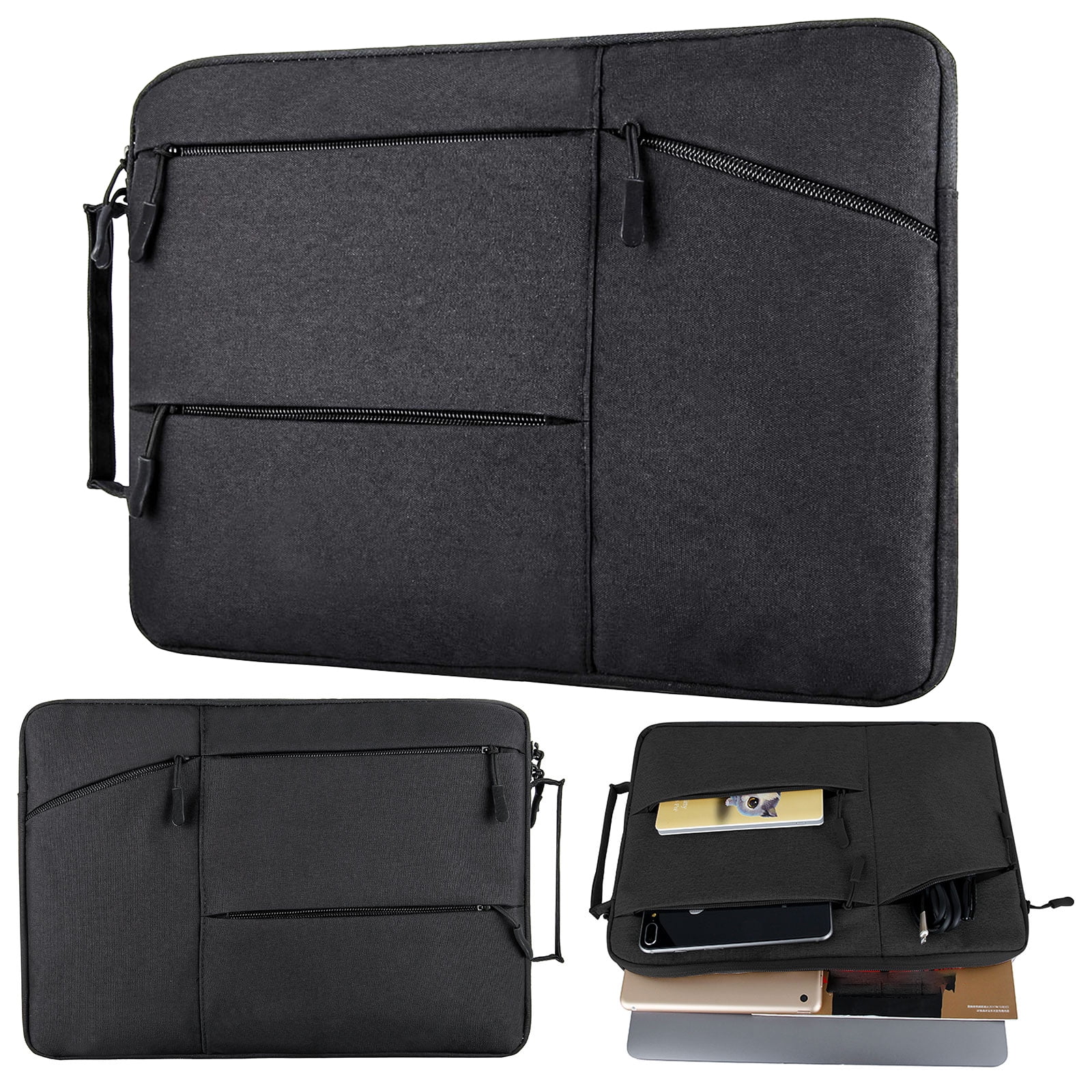 Dell Deluxe Laptop Notebook Tablet Carrying Case Shoulder Bag Black 15/"x 12/"x 3/"