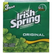 4 Pack - Irish Spring Deodorant Bar Soap, Original 3.75 oz, 3 ea