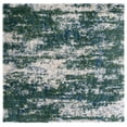 thumbnail image 2 of SAFAVIEH Berber Damian Abstract Shag Area Rug, Green/Beige, 5'3" x 5'3" Square, 2 of 11