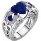thumbnail image 1 of Anillo de acero inoxidable de semi colon con forma de corazón, circonita de diamante, tendencia de moda para mujer, anillo de circonita de diamante completo, joyería para mujer, anillos de diaman, 1 of 5