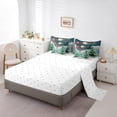 thumbnail image 3 of 7 Piece Bed in a Bag Full Size Comforter Set for Kids Merry Christmas Bedding Set,Reindeer Christmas Tree Reversible Bed Set,元素词3 Comforter with Sheet Set,All Season, 3 of 5