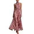 thumbnail image 2 of EliteGoogv Womens Floral Dresses Sleeveless Backless Long Dresses For Women Relaxed Loose Fit Irregular Hem Summer Dresses Beach Vacation Wedding Guest Dresses Pink, 2 of 7