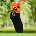 thumbnail image 3 of Orange and Black Haunted House Socks, 3 of 4