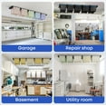 thumbnail image 6 of Overhead Garage Storage Rack, Heavy Duty Ceiling Storage System for 27 Gallon Totes - Black (6 Sets for 5 Bins), 6 of 6