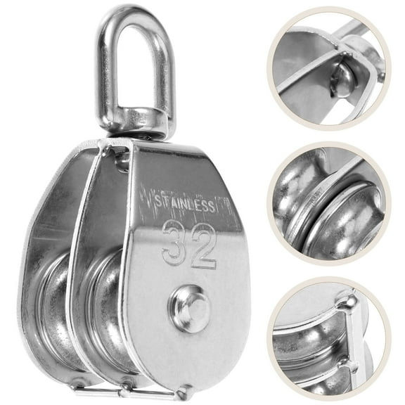 SWETRACE Cable Weight Pulley System Silver for Transportation Equipment 1Pcs 3.5In