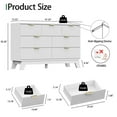 thumbnail image 3 of FANRAL 7 Drawer Dresser Fluted Dresser for Bedroom,Wooden Chest Of Drawers Modern Dresser for Closet,White Dresser, 3 of 8