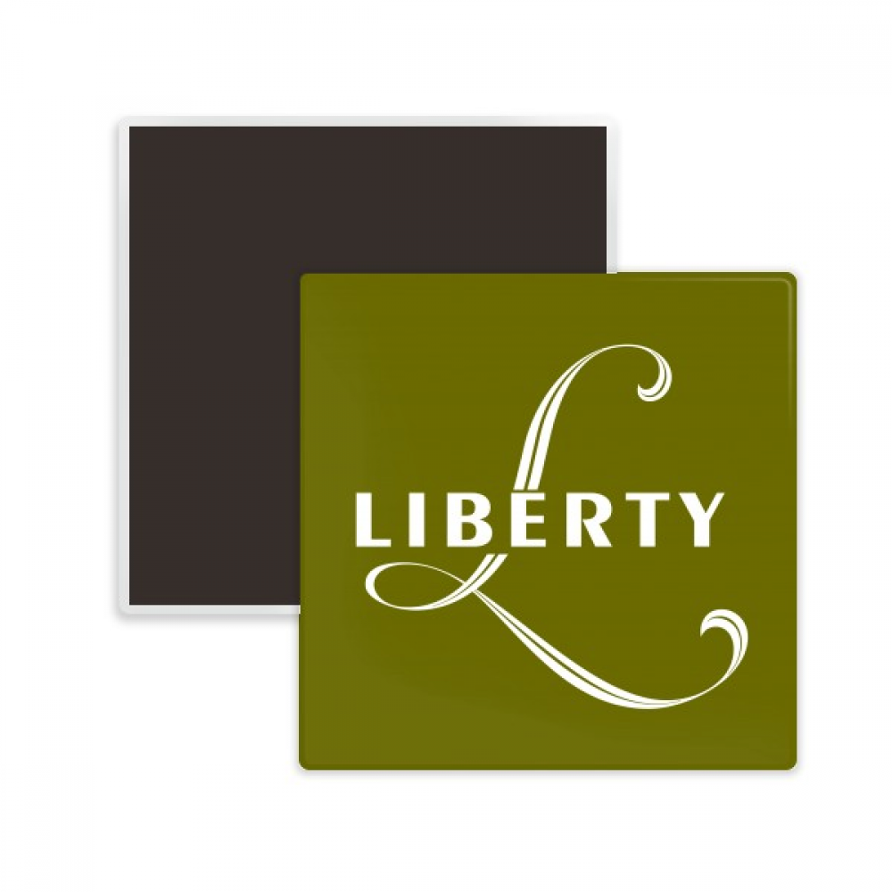 Letter Expression Liberty Late Square Ceracs Fridge Keepsake