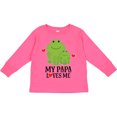 thumbnail image 3 of Inktastic My Papa Loves Me Boys Frog Boys Long Sleeve Toddler T-Shirt, 3 of 5