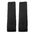thumbnail image 1 of 2uds Peluche Coche Asiento Cinturón Protector Almohadillas Suaves Cómodas Fundas Negro, 1 of 7