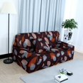 thumbnail image 2 of Housse de Canapé Extensible en Spandex 2024 3 Places Imprimé Marron, 2 of 6
